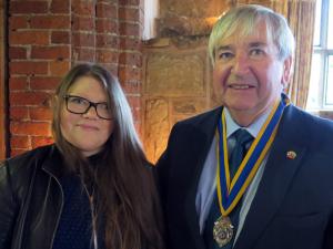 CHALK's Gemma Cassin with President Mike