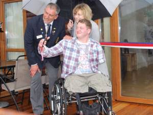 Jack Otter and his mother are joined by Steve Churchill to open the Heroes Haven in Swanage