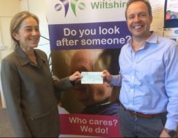 A £500 donation for Carer Support Wiltshire.