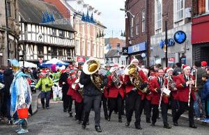Oswestry Christmas Parade  Marching Band