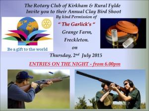 Kirkham Rotary Clay Pigeon Shoot.