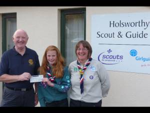 Cheque presentation to Scouts