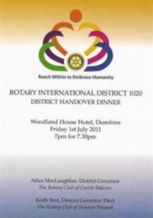 Report & Photo - District 1020 Handover held on 1 July 2011