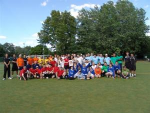 Players from the 10 teams and officials prior to 2011 tournament