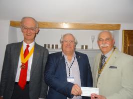 Charles Anderson President Elect, Rtn. John Miles and Rotary Club President Dr David Rogers