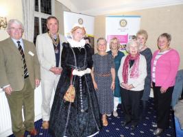 Mary Queen of Scots (aka Jane Collier) with Buxton Rotarians and guests