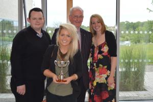 FVC Chef de Partie, Ruari Chatburn, Coral Neil with her trophy, John Kilby and FVC Operations Manager Aiveen Cassidy.