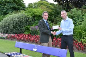 Cheque presentation to Michael Parks of Erskine Care Homes