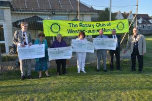 2015 Charity Golf Day cheques 