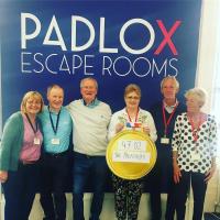 The winning Rotary team who solved the challenges and escaped!