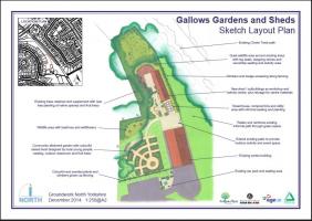 Plan of gardens to be built at Gallows Close