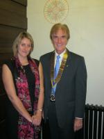 Julia McCormick with President Trevour