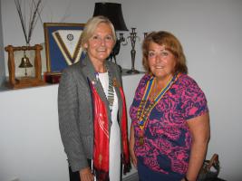 District Governor Sandra Townsend with President Mary