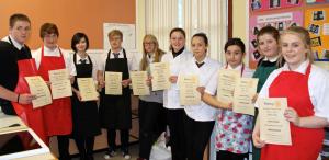 The 10 entrants from Area with their certificates