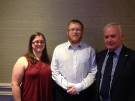 President Dave with new members Heather and John