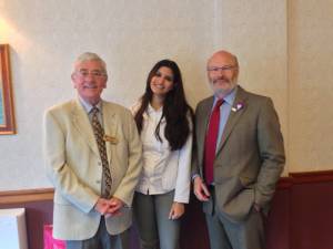 Mohini Gujadhur with the St.Andrews Club President and District Governor.