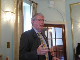 District Governor James Onions spoke to the club about the challenges of widening the membership base of Rotary. 