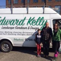 Rotarian Ed Kelly with two of his helpers