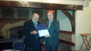 Tony Axelrod receiving his Certificate  
