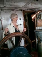 Jean at the helm of the SS Explorer