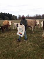 Denis Bannah from Sierra Leone visits Scottish farm