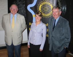 Speakers Host, Charlie Balding with Jennifer Reade and President Iain Smith.