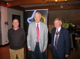 Speakers host, Derek Collins, Bill Blair and President Iain Smith.