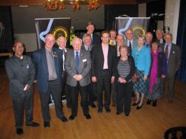 Peter Gouw, centre right with visiting Rotarians from Cumbernauld and Pitlochry clubs.
