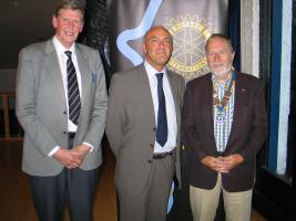 Speakers host, Billy Phillips, Geoff Leask and president Colin Strachan.