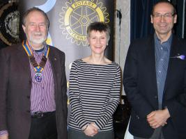 (l-r) President Colin Strachan, Pam McNicol and Stuart Brown