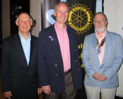 Nick Rawlings, Andrew Hilley and President Colin Strachan