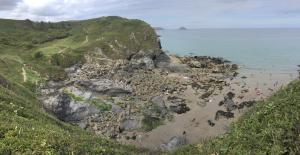 This is Lundy Bay. A wonderful small beach only accessible by foot.