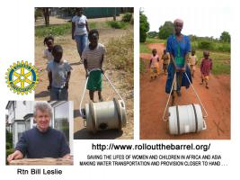 Rtn Bill Leslie will talk about the Roll Out The Barrel project