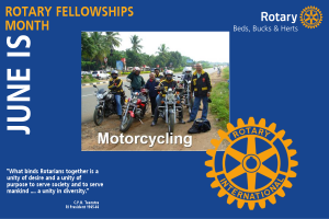 June is Rotary Fellowships Month