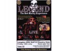 Legend - Bob Marley at Basildon Rotary Club