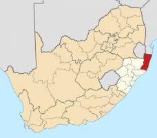 Natal shown within South Africa