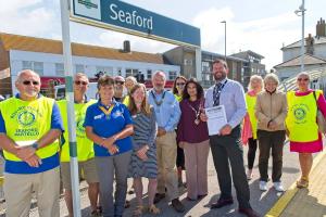 Members of Martello Rotary at Seaford Station