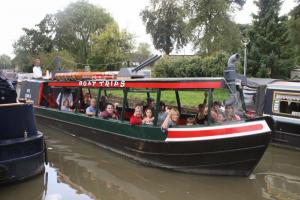 Narrow-boat 'dressed for war'!