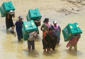 ShelterBoxes being transported in Nepal
