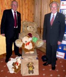 Bryan George (left) and David Gibbison with their Teddies.