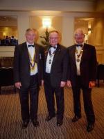 From left to right. President Barrie Stacie (Kirkham Rotary); District Governor Kevin Walsh; President Bill Lloyd MBE (Lytham Rotary).