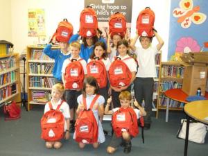 School in a Bag packing at St Marys School Chiddingfold