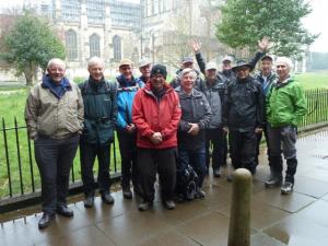 The intrepid Rotarians at the start of their Annual Walk 
