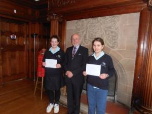 Presentation by Bill Pollington to the Winners of the Young Witers Competition