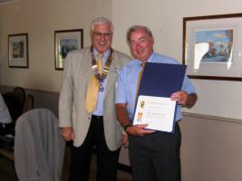 David McPherson receives Paul Harris Award