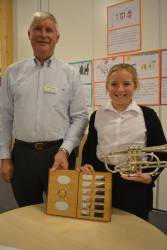 Event winner Abby Strachan with Vocational and Youth convenor John Whitfield.