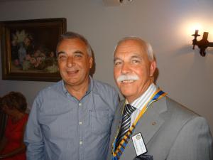 Peter Dickson with club president David Rogers
