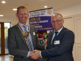 Outgoing President Carl Watson hands over to Martin Stibbards