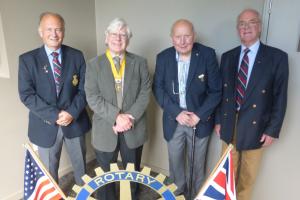 Vice President John Clark with speakers from RAF Ingham 