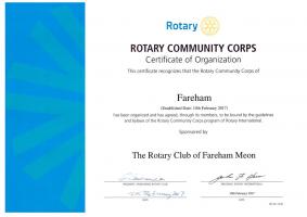 The Creation of the Rotary Community Corps of Fareham